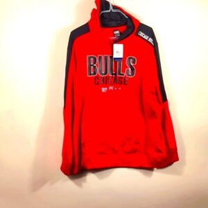 NWT Chicago Bulls 2XL Pullover Hoodie Sweatshirt | Red NBA Basketball